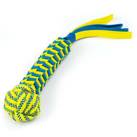 Alternative view of Szarpak dla psa Mocny Duży z Uchwytem Wytrzymały Gryzak Zabawka z Kulą 40cm