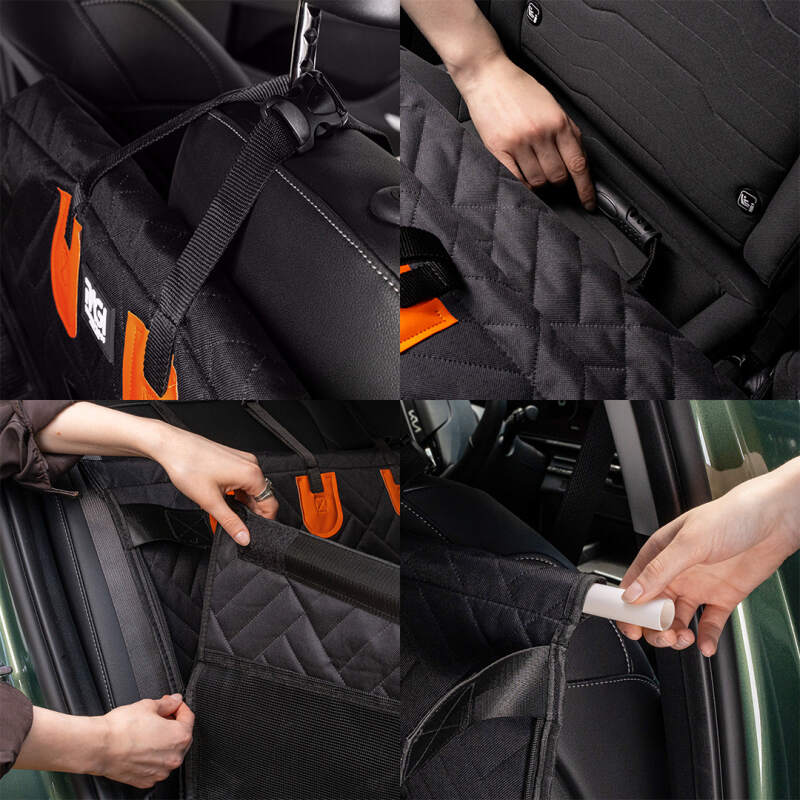 Fotelik samochodowy dla psa usztywniany – transporter stabilny, rozkładany w matę - obrazek 4