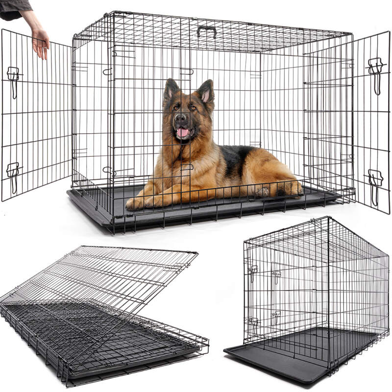 Klatka dla psa kennelowa Metalowa Składana Duża Kojec Zwierząt 120x75x81 XXL