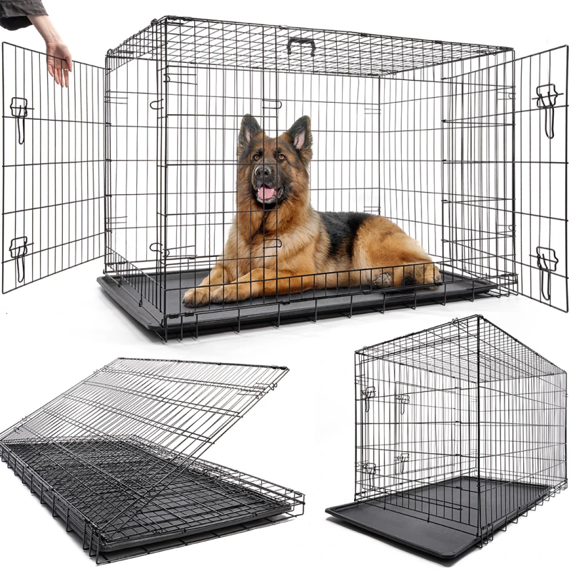 Klatka dla psa kennelowa Metalowa Składana Duża Kojec Zwierząt 120x75x81 XXL