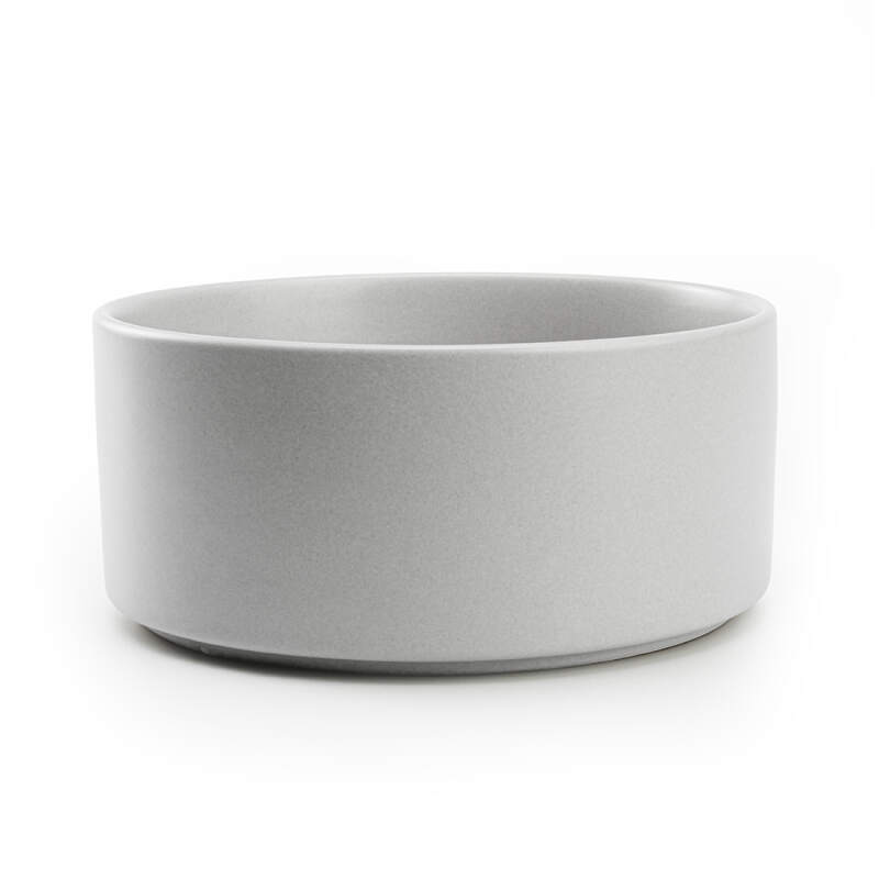 Miska dla Psa Duża Ceramiczna 850 ml Ø 15,5 cm Szara Na Karmę Wodę Stabilna - obrazek 2