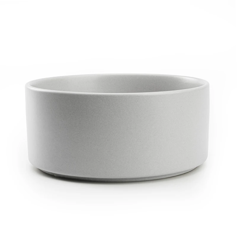 Miska dla Psa Duża Ceramiczna 850 ml Ø 15,5 cm Szara Na Karmę Wodę Stabilna - obrazek 2