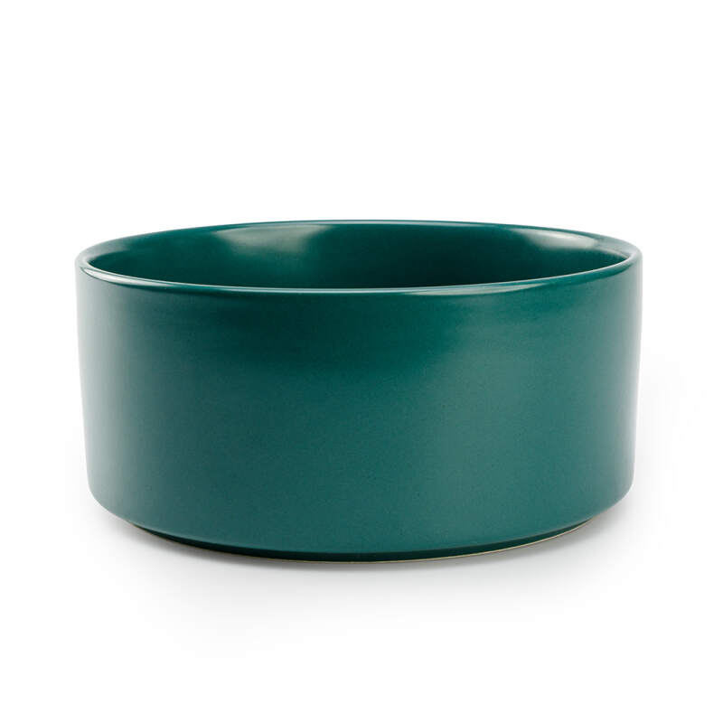 Miska dla Psa Duża Ceramiczna 850ml Ø 15,5cm Zielona Na Karmę Wodę Stabilna - obrazek 3