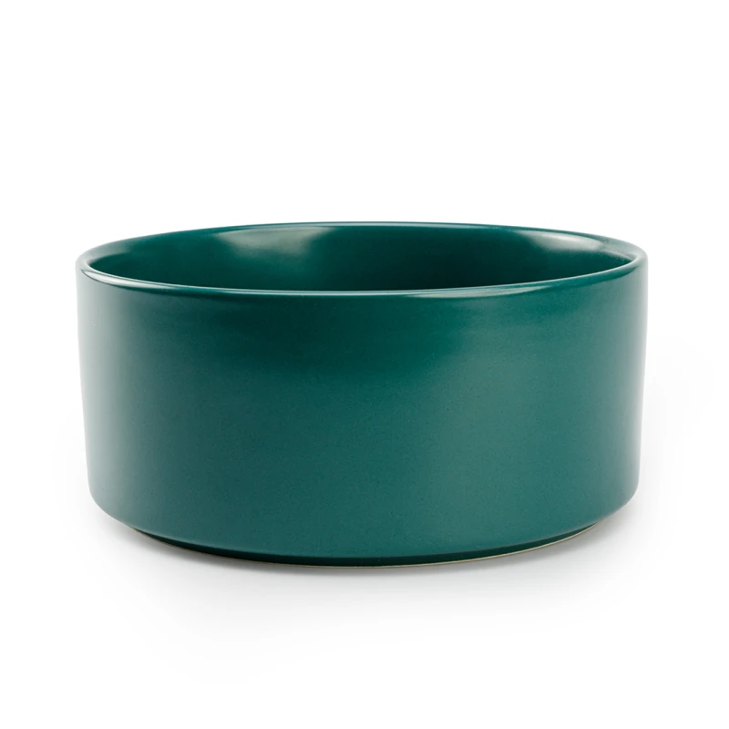 Miska dla Psa Duża Ceramiczna 850ml Ø 15,5cm Zielona Na Karmę Wodę Stabilna - obrazek 3