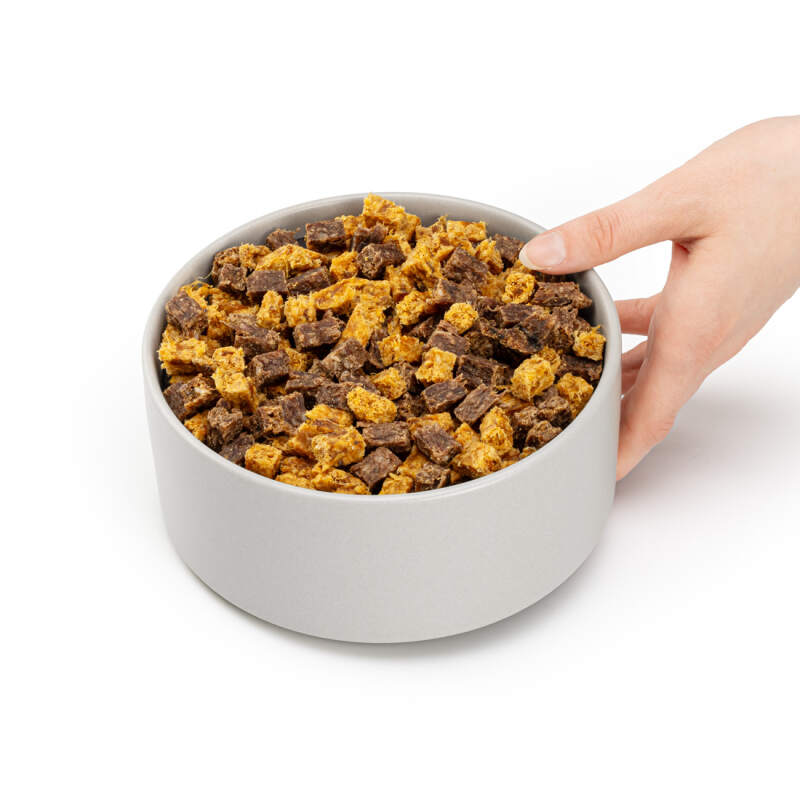 Miska dla Psa Duża Ceramiczna 850 ml Ø 15,5 cm Szara Na Karmę Wodę Stabilna - obrazek 4