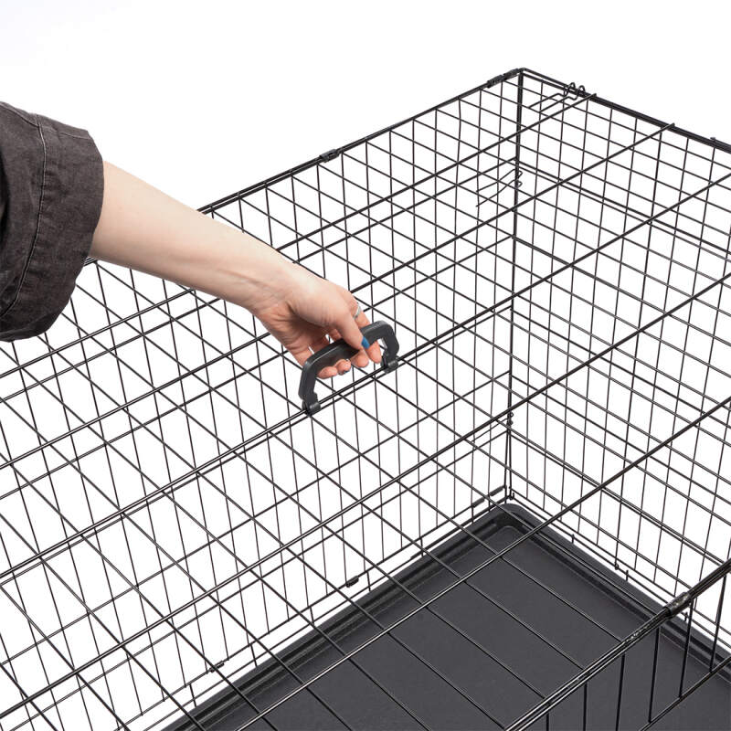 Klatka dla psa kennelowa Metalowa Składana Duża Kojec Zwierząt 120x75x81 XXL - obrazek 5