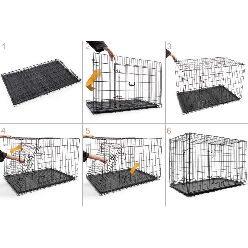 Klatka dla psa kennelowa Metalowa Składana Duża Kojec Zwierząt 120x75x81 XXL - obrazek 8