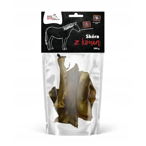 Syta Micha Naturalny Gryzak dla Psa Skóra Konia Suszona Przysmak 100 g