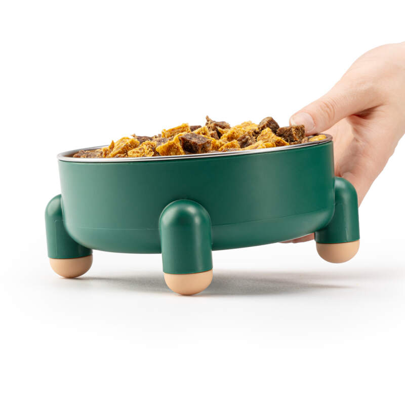 Miska dla psa Antypoślizgowa 2w1 na Karmę Wodę 700 ml Ø 15 cm Zielona - obrazek 9