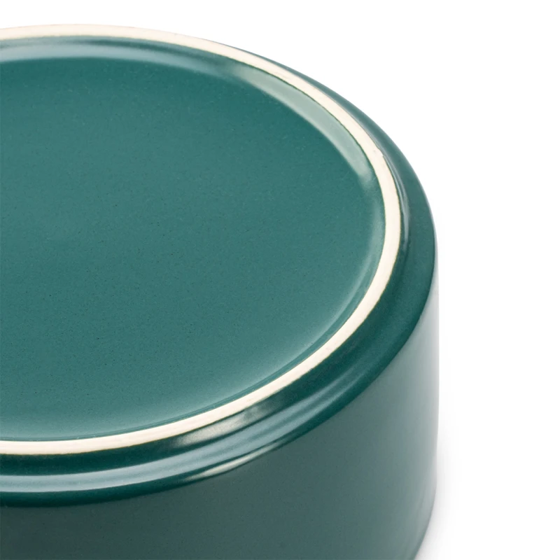 Miska dla Psa Duża Ceramiczna 850ml Ø 15,5cm Zielona Na Karmę Wodę Stabilna - obrazek 6