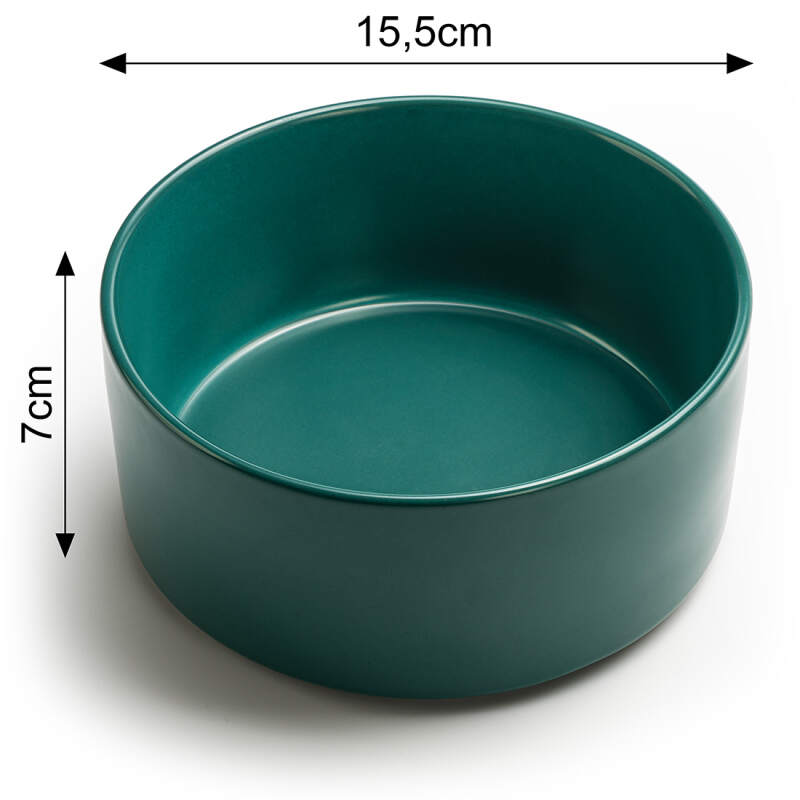 Miska dla Psa Duża Ceramiczna 850ml Ø 15,5cm Zielona Na Karmę Wodę Stabilna - obrazek 7