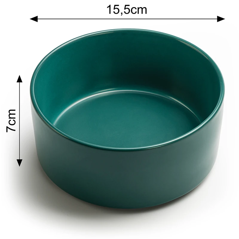Miska dla Psa Duża Ceramiczna 850ml Ø 15,5cm Zielona Na Karmę Wodę Stabilna - obrazek 7