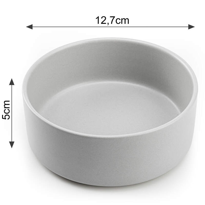 Miska dla Psa Kota Ceramiczna 400 ml Ø 12,7 cm Szara Miseczka Szczeniaka - obrazek 10