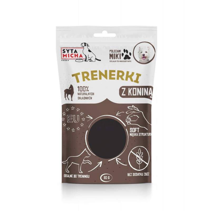 Syta Micha Przysmaki dla psa Trenerki z Koniną Naturalne Smaczki 80 g