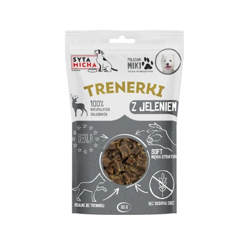 Syta Micha Przysmaki dla psa Trenerki z Jeleniem Naturalne Smaczki 80 g