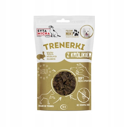 Syta Micha Przysmaki dla psa Trenerki z Królikiem Naturalne Smaczki 80 g