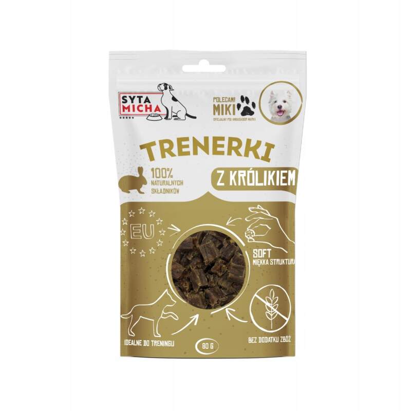 Syta Micha Przysmaki dla psa Trenerki z Królikiem Naturalne Smaczki 80 g