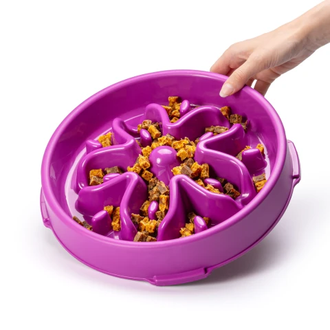 Alternative view of Miska Spowalniająca Jedzenie dla Psa RAGI 28 cm 1,2 l  Fioletowa z Przegrodami