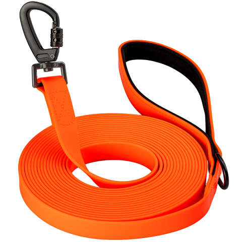 Smycz dla Psa 5m Wodoodporna RAGI – Taśma PVC Pomarańczowa Neon