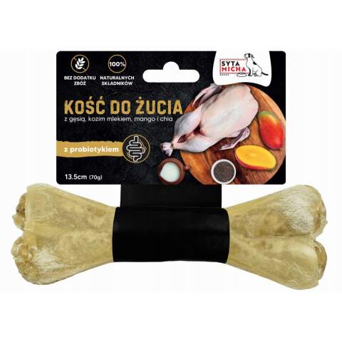 Syta Micha Gryzak dla psa Kość do Żucia z Probiotykiem Naturalny 13,5 cm